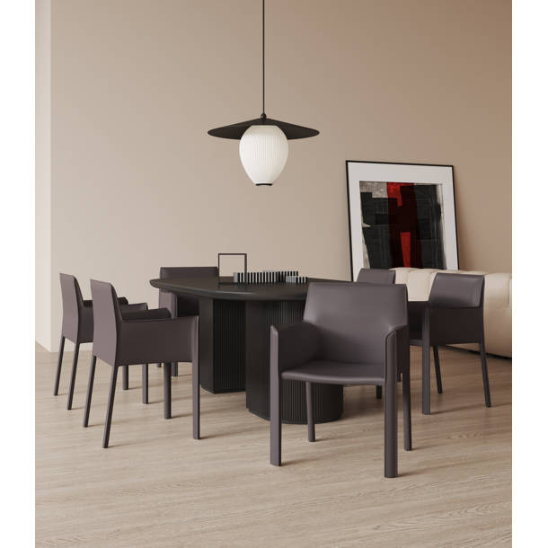 Latitude Run® Thais Genuine Leather Upholstered Dining Chair & Reviews